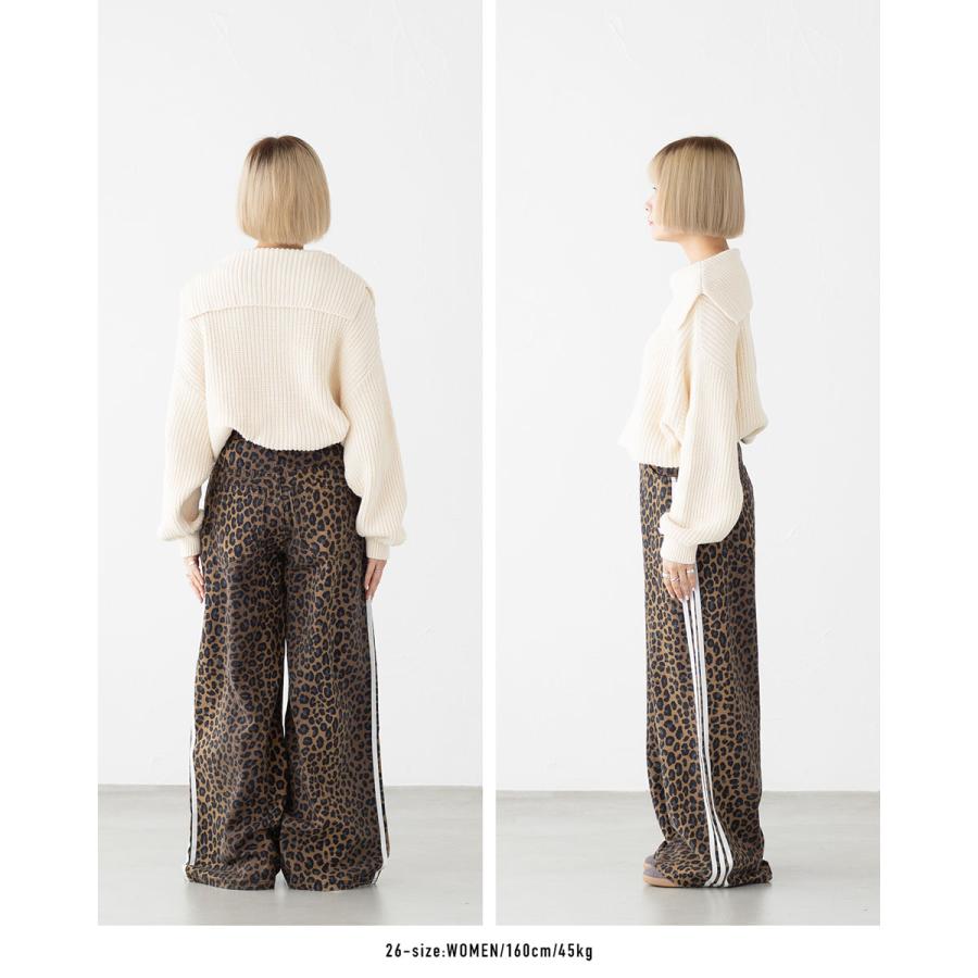 adidas Originals アディダス レオパード デニム ルーズパンツ TP154