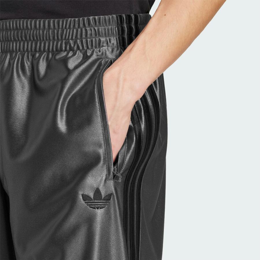 希少 adidas アディダス レザー調 光沢 上下 セットアップ ジャージ L adidas アディダス トラックジャケット ジャージ セットアップ 黒 光沢