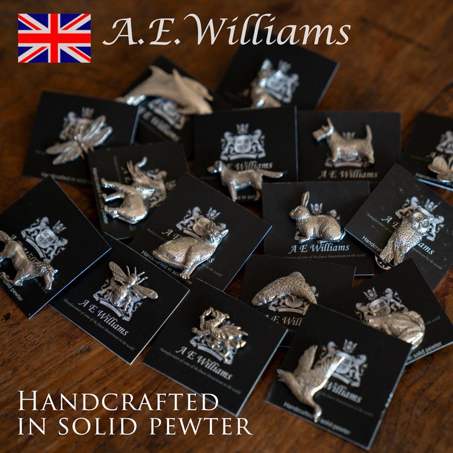 英国製 ハンドクラフト ピンバッジ A.E.Williams ピューター ピンズ