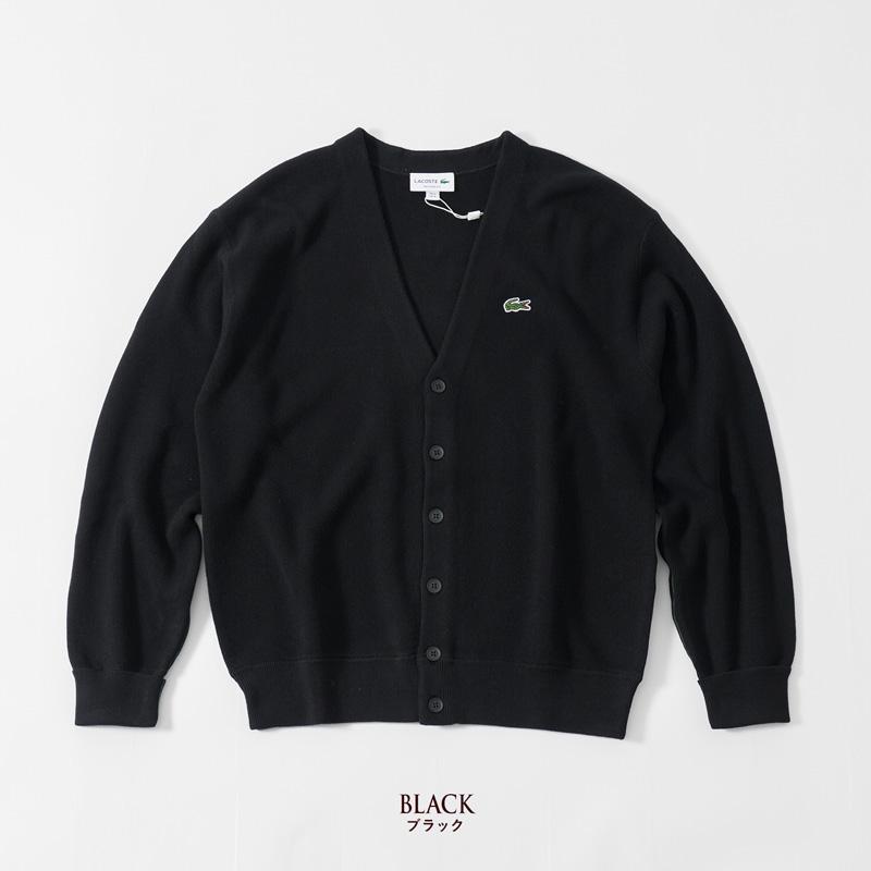 LACOSTE ラコステ オーガニックコットン Vネック カーディガン LACOSTE ラコステ オーガニックコットン Vネック カーディガン