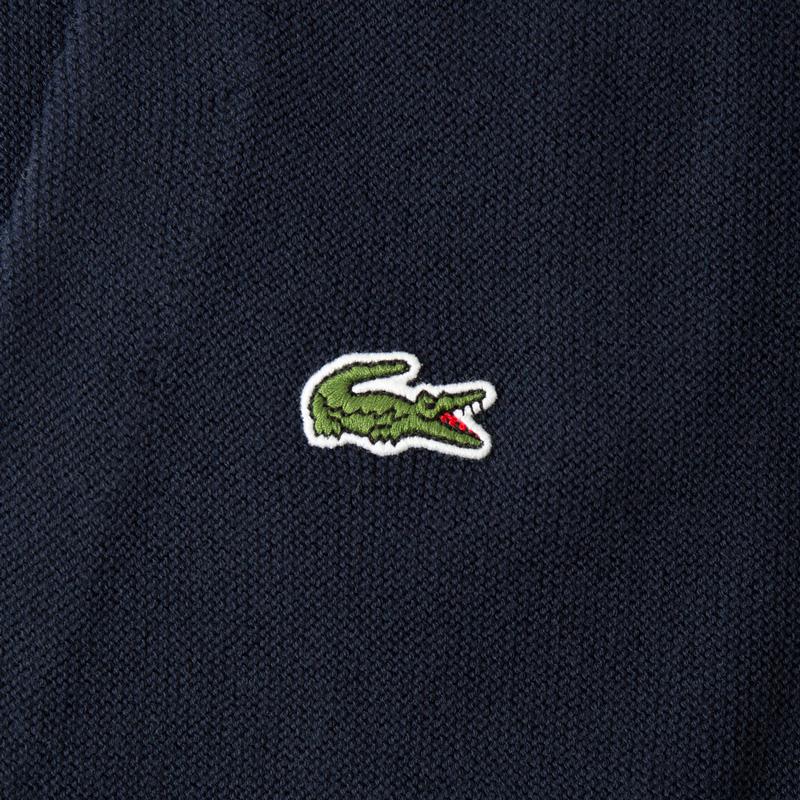 LACOSTE ラコステ オーガニックコットン Vネック カーディガン LACOSTE ラコステ オーガニックコットン Vネック カーディガン