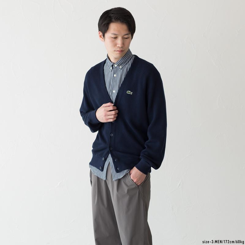 LACOSTE ラコステ オーガニックコットン Vネック カーディガン LACOSTE ラコステ オーガニックコットン Vネック カーディガン