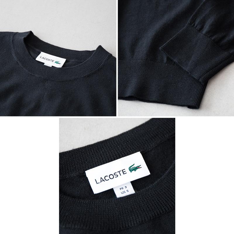 LACOSTE（ラコステ） ウォッシャブルウールクルーネックニットセーター