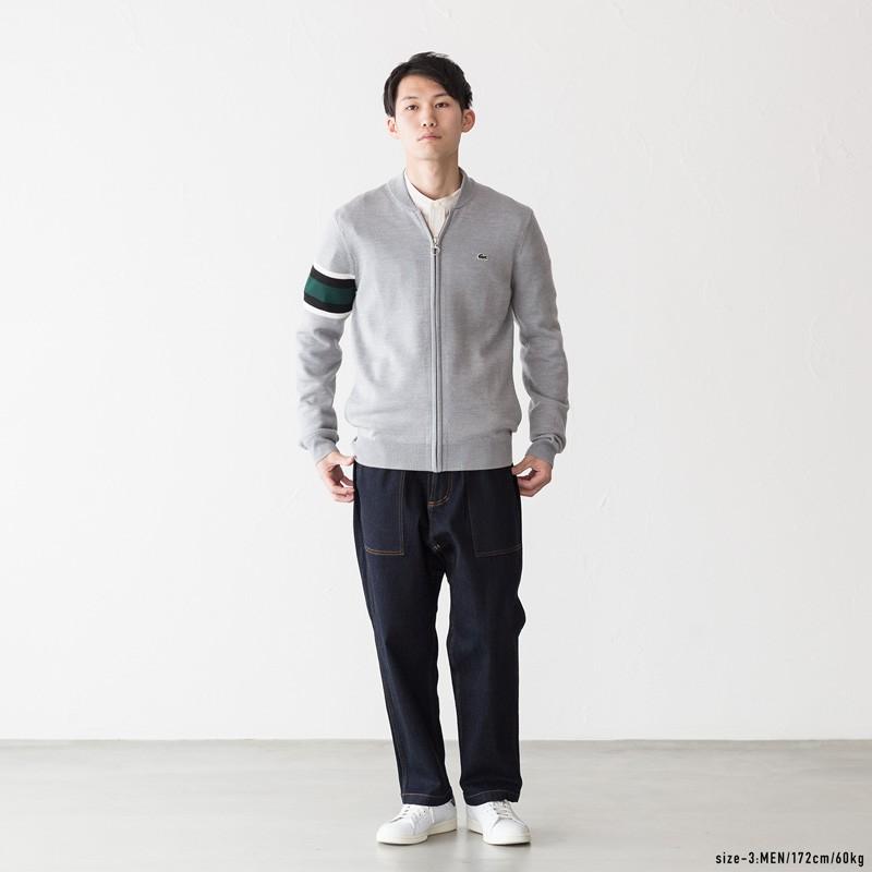 ラコステ ショールカラー ジップアップ ニット セーター AH9082L