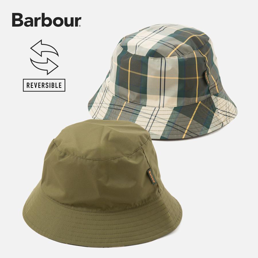 Barbour（バブアー） リバーシブル バケットハット チェック UV対策