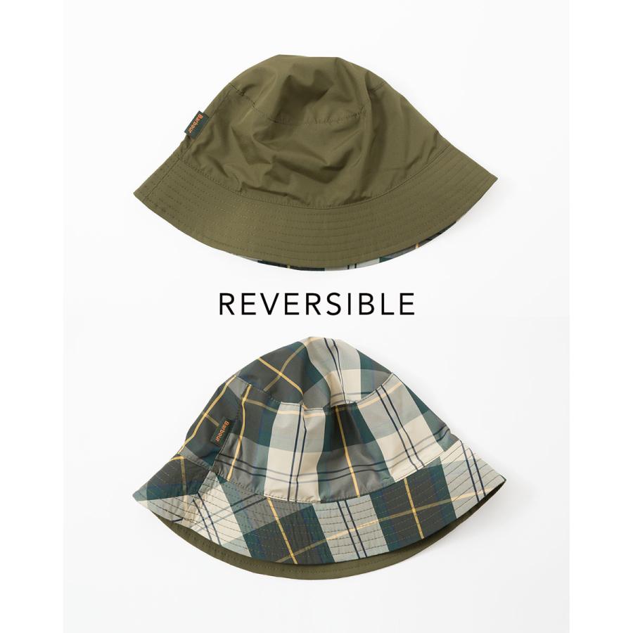 Barbour（バブアー） リバーシブル バケットハット チェック UV対策