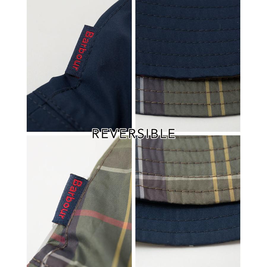 Barbour（バブアー） リバーシブル バケットハット チェック UV対策