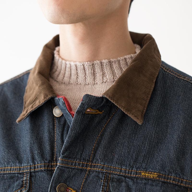 ラングラー デニムジャケット ブランケット裏地 74265RT ラスティック ブロークンデニム COWBOY CUT BLANKET LINED DENIM JACKET｜cocochiya｜07