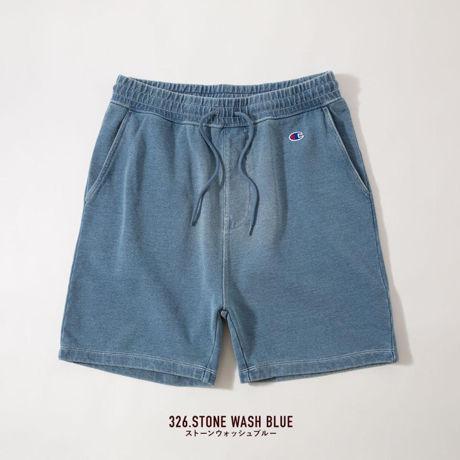 Champion（チャンピオン） インディゴ染め スウェット ショーツ C3