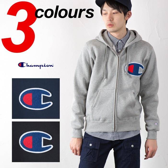 VELL/Fママ様 新品未使⽤RCS×Championビッグロゴパーカー M 10%OFF】 チャンピオン ビッグロゴ スウェット フルジップ パーカー