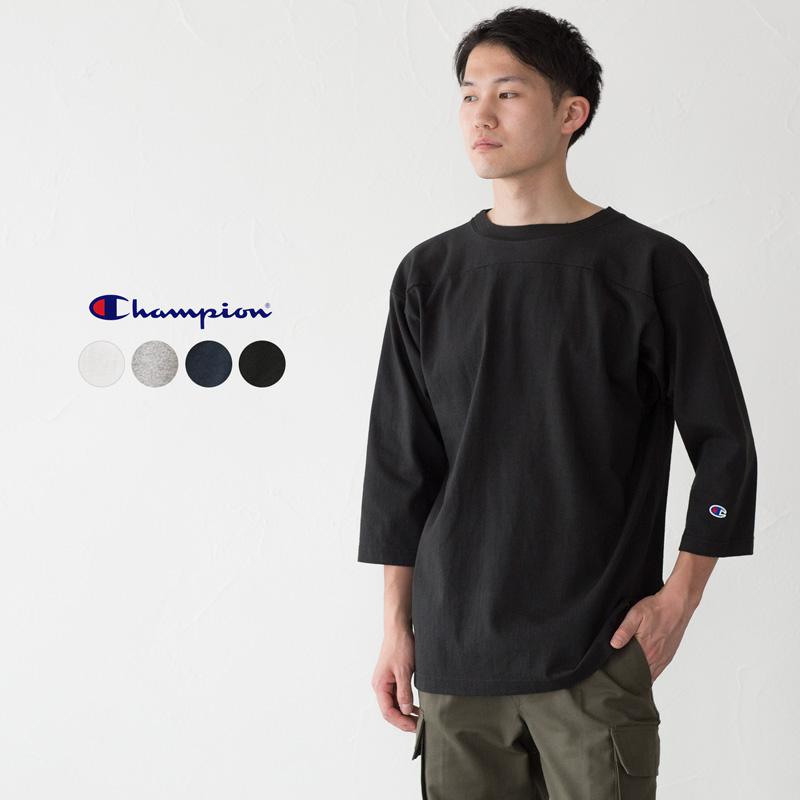 定休日以外毎日出荷中] Champion チャンピオン C5-P404 T1011 ラグラン 4スリーブ 7分袖 Tシャツ MADE IN USA  メンズ 無地 アメリカ製 厚手 肉厚 ブランド