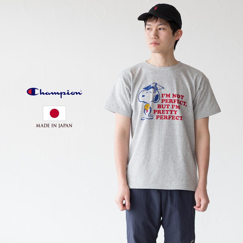 Champion（チャンピオン） 77QS スヌーピー Tシャツ 日本製 TRUE TO