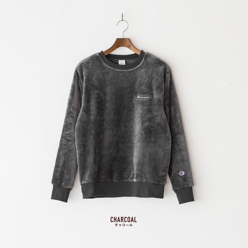 30%OFF】チャンピオン ベロア クルーネック スウェット フリース