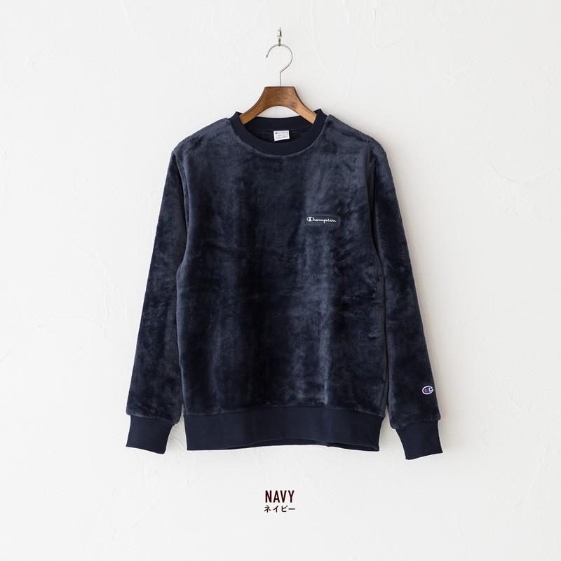 30%OFF】チャンピオン ベロア クルーネック スウェット フリース
