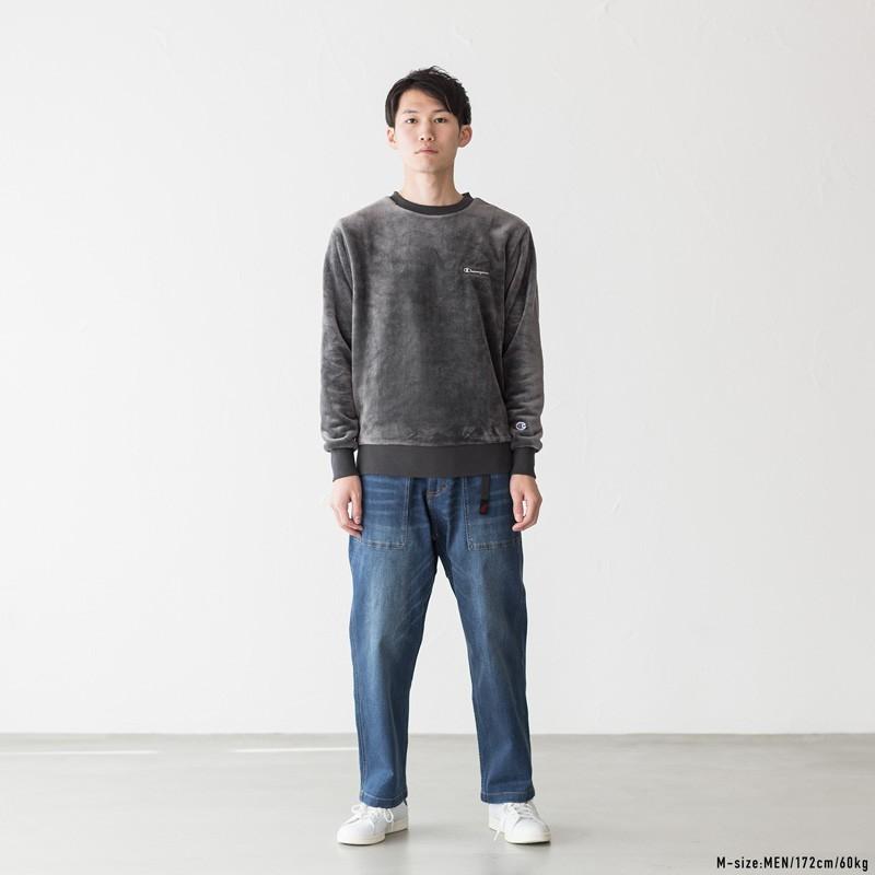 30%OFF】チャンピオン ベロア クルーネック スウェット フリース 