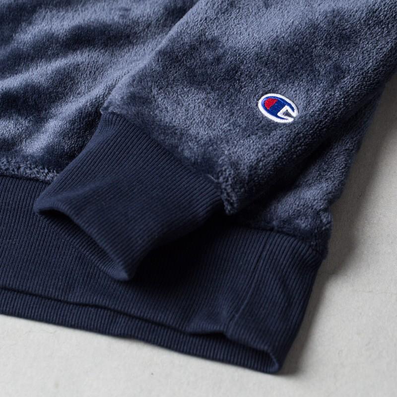 30%OFF】チャンピオン ベロア クルーネック スウェット フリース 