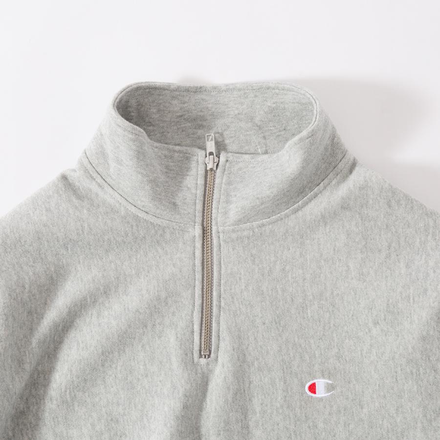 Champion リバースウィーブ ハーフジップスウェットシャツ　オートミール Champion チャンピオン リバースウィーブ ハーフジップ