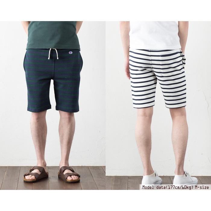 Champion x WIND AND SEA ショーツ(　サイズL 40%OFF】チャンピオン ボーダー ショーツ CHAMPION BORDER SHORTS C3