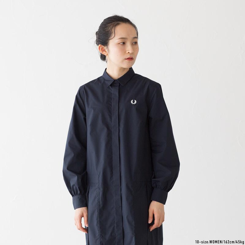 FRED PERRY（フレッドペリー） プリーツ シャツ ドレス D4163