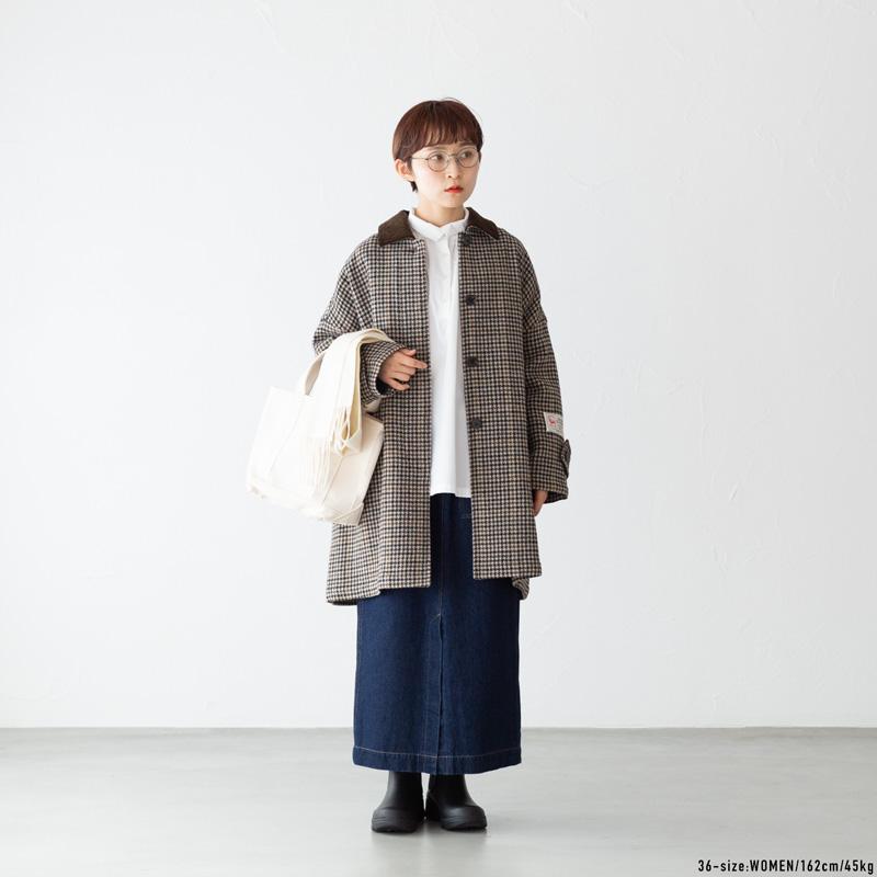 The Duchess Designs ダッチェスデザイン ネルシャツ ロング The Duchess Designs（ダッチェス・デザイン） ザ スタンドカラー プル