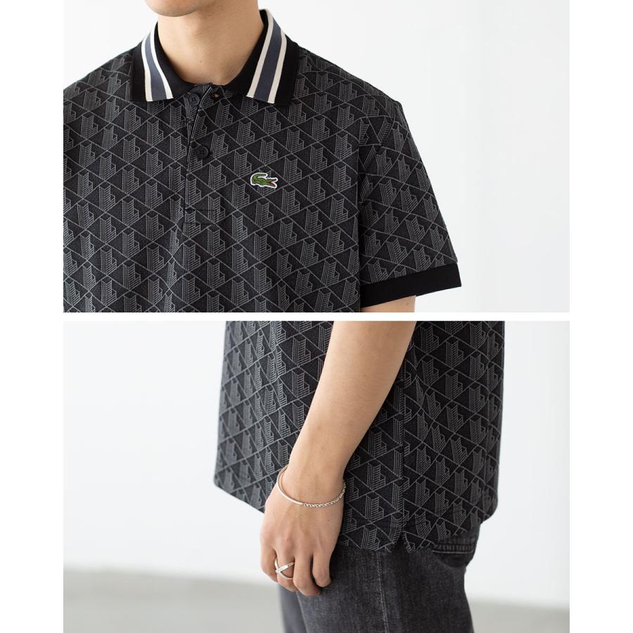 LACOSTE ラコステ モノグラム ジャカード ポロシャツ DH0073 LACOSTE ラコステ モノグラム ジャカード ポロシャツ DH0073