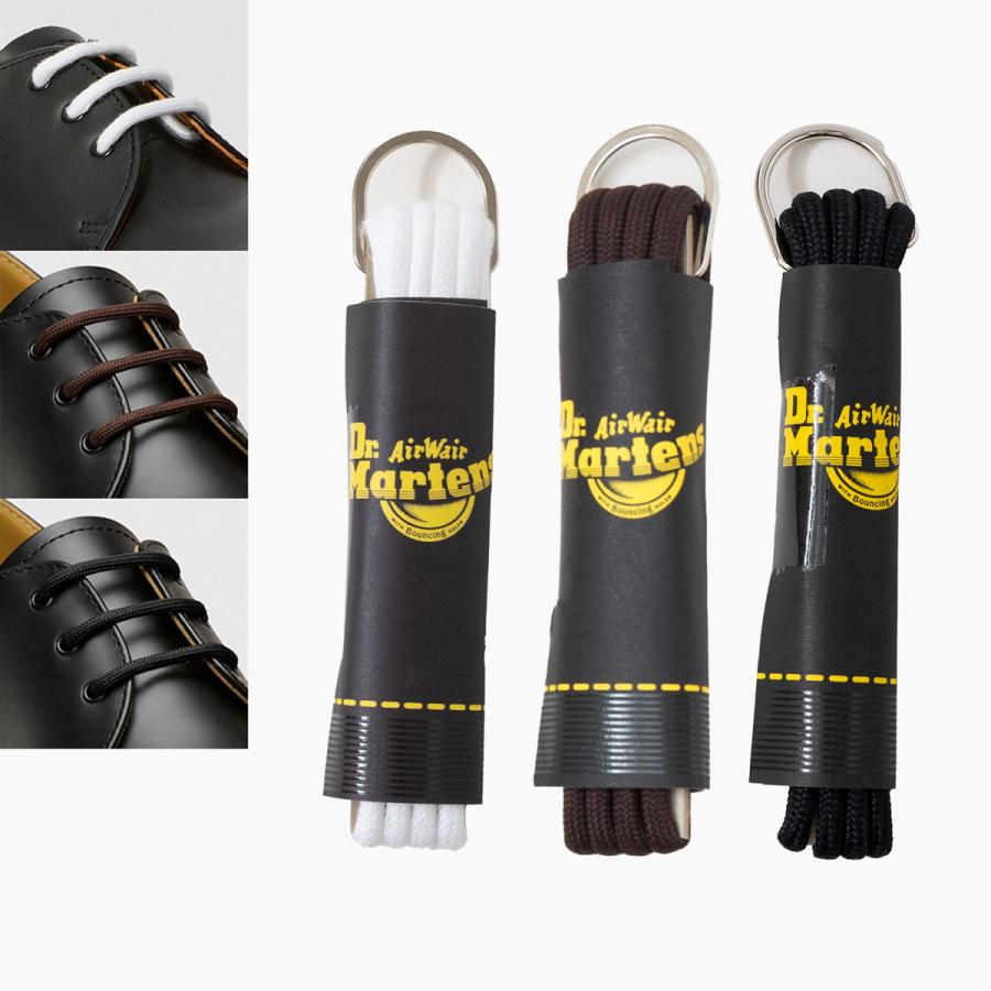 Dr. Martens 3ホール ブラック 手入れ道具・靴紐付き(バラ売り可) Dr.Martens（ドクターマーチン） 【3ホール用】 シューレース 丸紐
