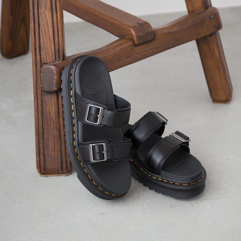 ドクターマーチン サンダルMYLES UK6ブラック Dr.Martens ドクターマーチン MYLES マイルス スライドサンダル