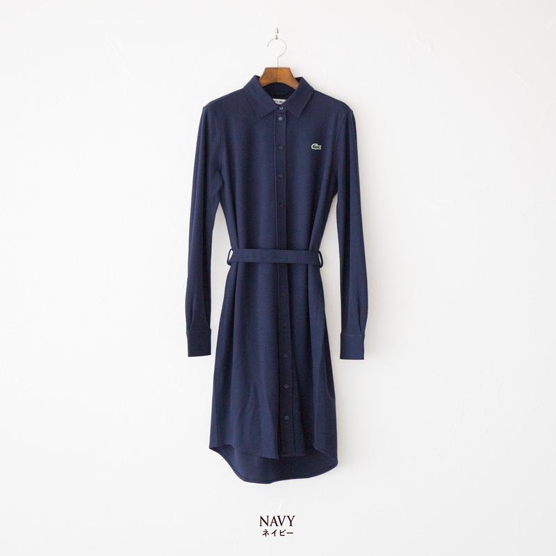 LACOSTE ラコステ 鹿の子地シャツドレス EF1270L レディース