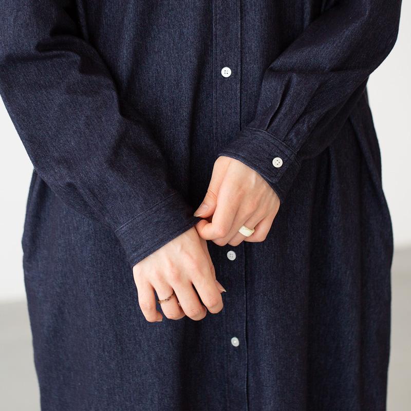 LACOSTE ラコステ インディゴライクニットシャツドレス EF865LJ LACOSTE ラコステ インディゴライクニットシャツドレス EF865LJ