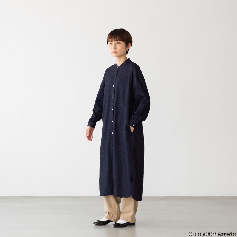 LACOSTE ラコステ インディゴライクニットシャツドレス EF865LJ LACOSTE ラコステ インディゴライクニットシャツドレス EF865LJ