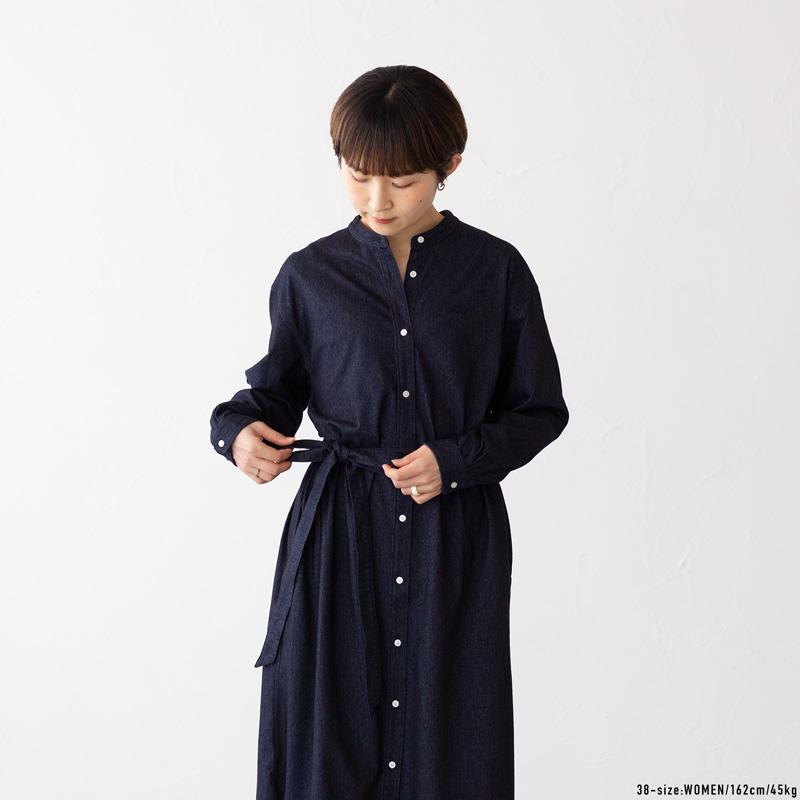 LACOSTE ラコステ インディゴライクニットシャツドレス EF865LJ LACOSTE ラコステ インディゴライクニットシャツドレス EF865LJ