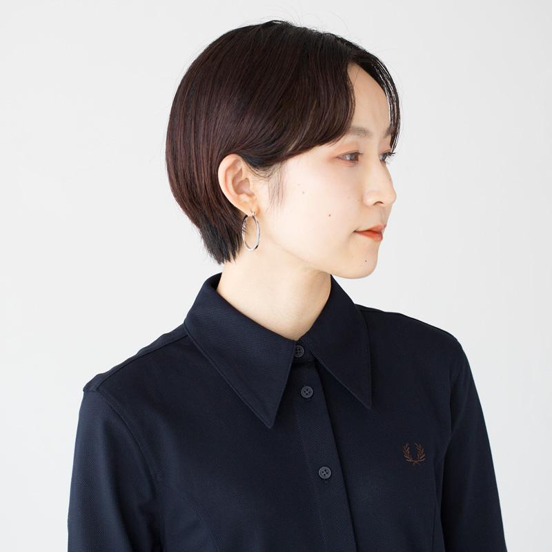 フレッドペリー ウーブン メッシュ シャツ ドレス D8162 FRED PERRY 