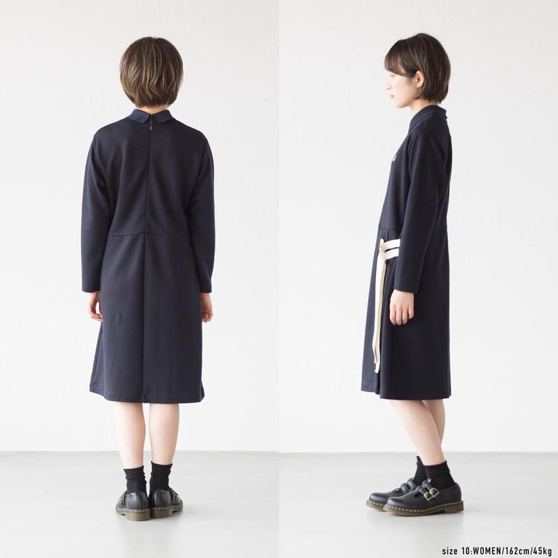 ✨フレッドペリー　紺　ロングワンピース　M相当 Brushed Twill Shirt Dress(8 Q20：NIGHT GREEN): | FRED PERRY