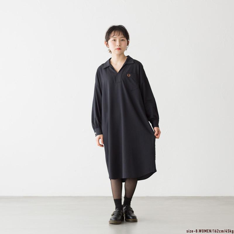 FRED PERRY フレッドペリー レディース ウーブン シャツドレス FRED PERRY フレッドペリー レディース ウーブン シャツドレス