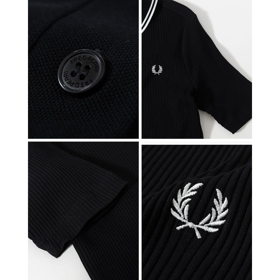 FRED PERRY シャツワンピース ポロシャツ FRED PERRY（フレッドペリー） リブ ポロシャツ ドレス D2176