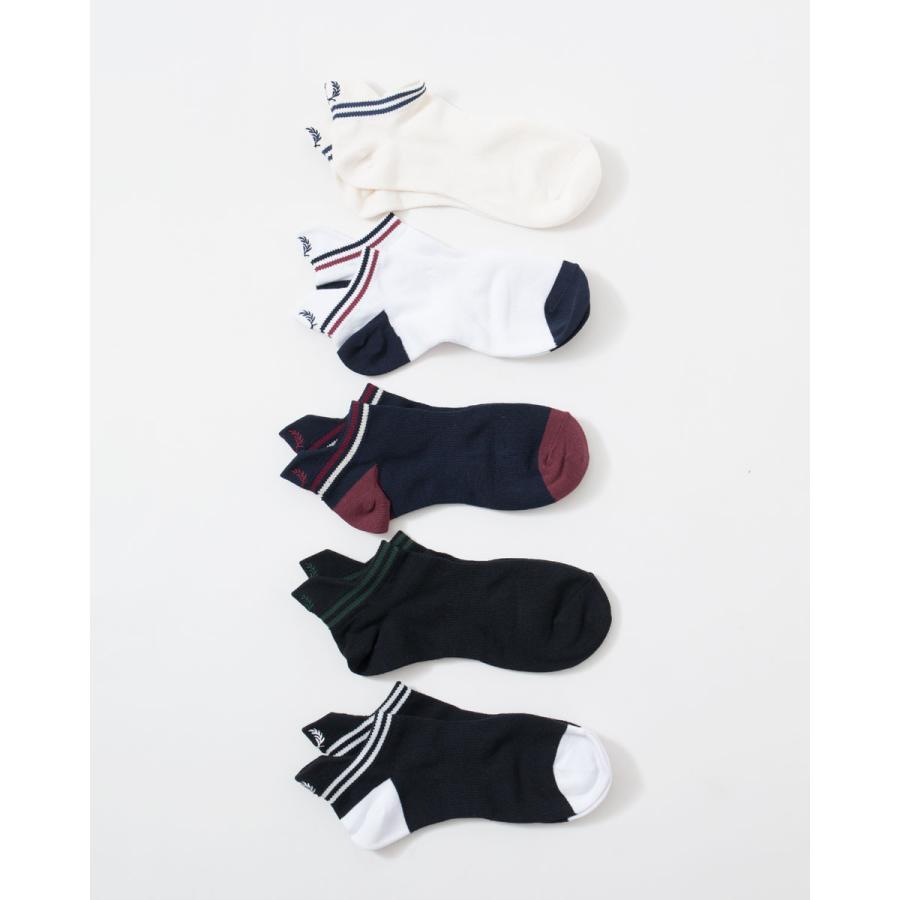 フレッドペリー 3点セット FRED PERRY（フレッドペリー） 日本製 マルチカラー アンクル ソックス