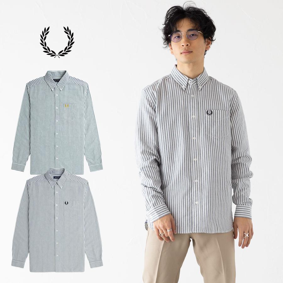 FRED PERRY フレッドペリー ストライプ オックスフォード ボタン FRED PERRY フレッドペリー ストライプ オックスフォード ボタン