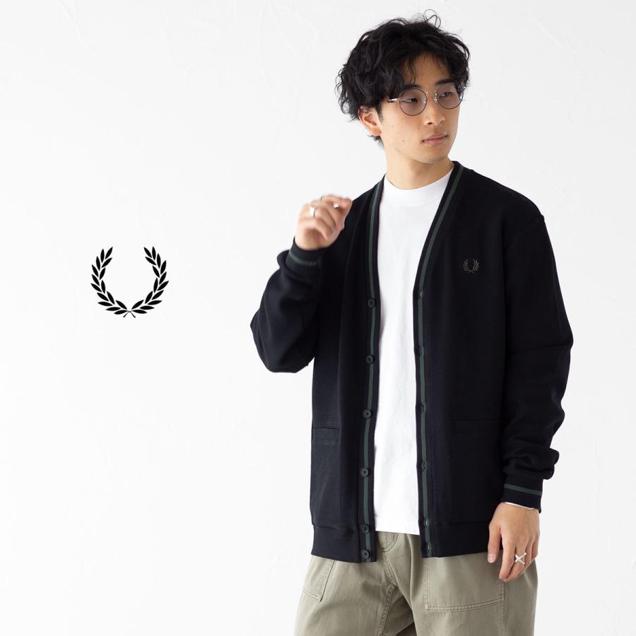FRED PERRY フレッドペリー カーディガン ティップ ピケ FRED PERRY フレッドペリー カーディガン ティップ ピケ
