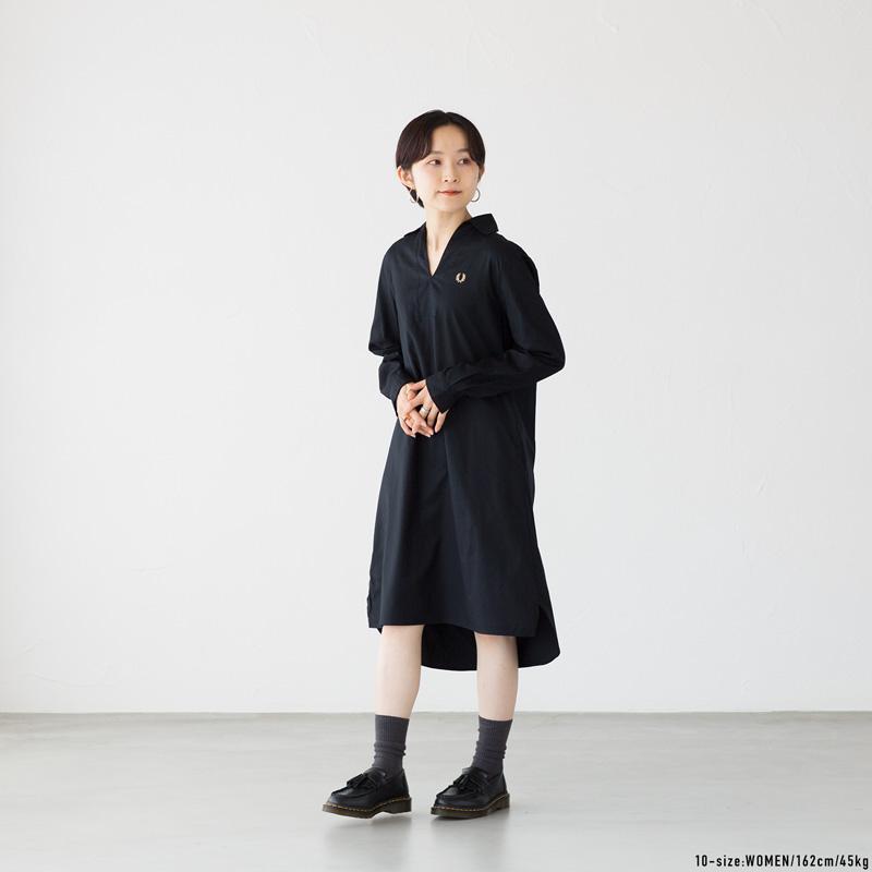 FRED PERRY フレッドペリー オープン カラー シャツ ドレス FRED PERRY フレッドペリー オープン カラー シャツ ドレス