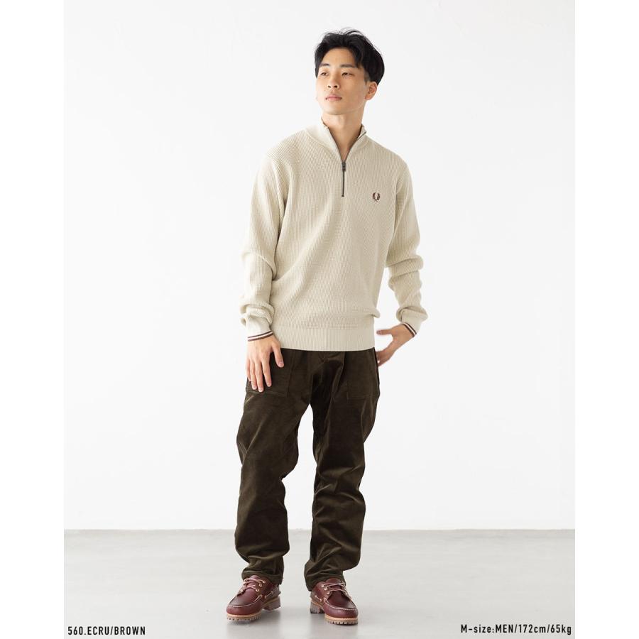 FRED PERRY（フレッドペリー） ワッフル ステッチ ハーフジップ