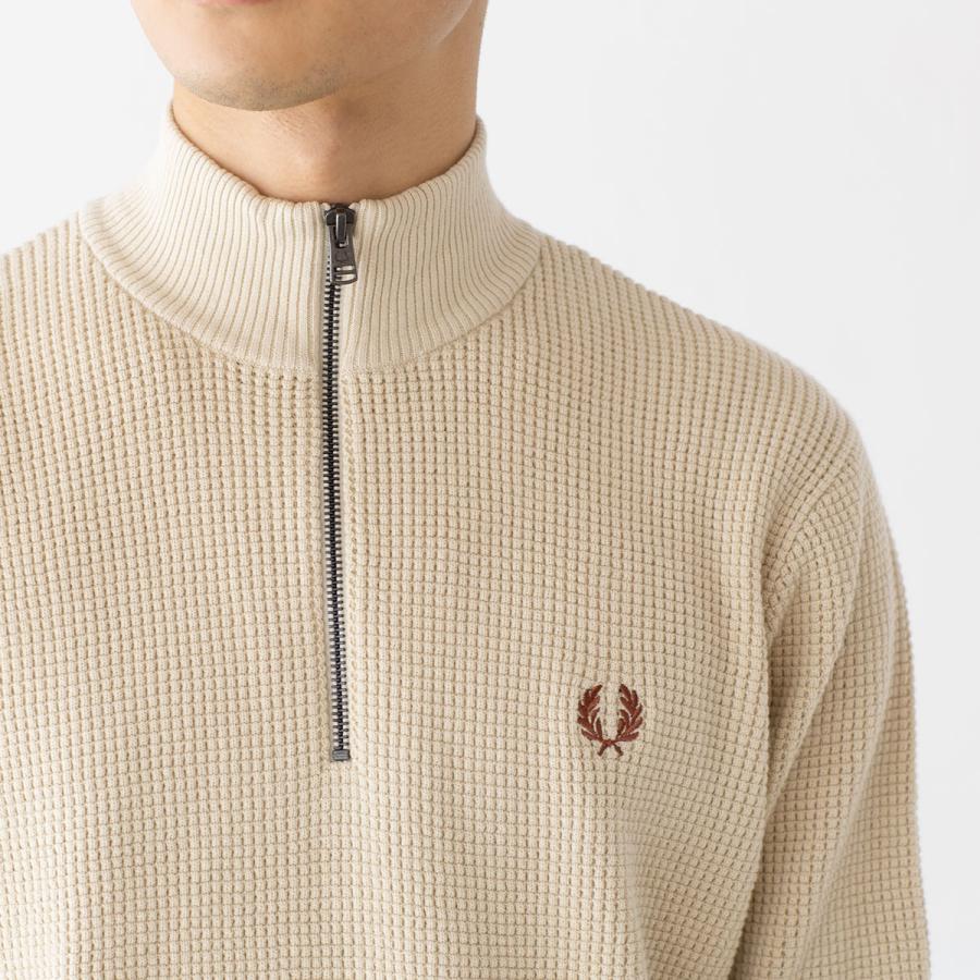 FRED PERRY フレッドペリー ワッフル ステッチ ハーフジップ FRED PERRY フレッドペリー ワッフル ステッチ ハーフジップ