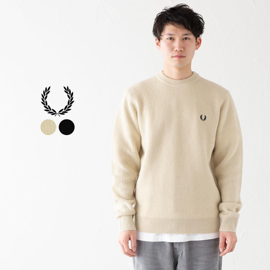 FRED PERRY フレッドペリー リブ編み セーター テクスチャード FRED PERRY フレッドペリー リブ編み セーター テクスチャード