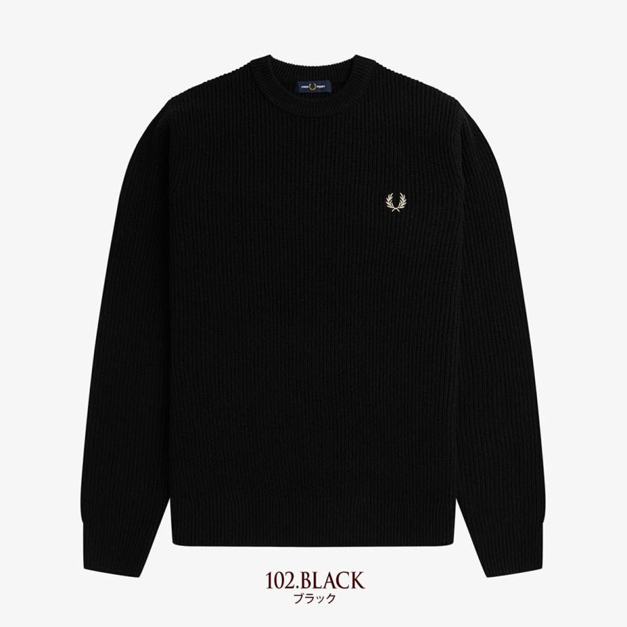 FRED PERRY フレッドペリー リブ編み セーター テクスチャード FRED PERRY フレッドペリー リブ編み セーター テクスチャード