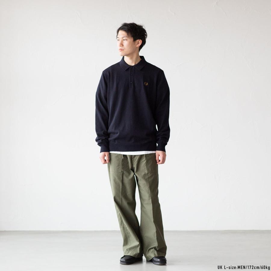 フレッドペリー ニット ポロシャツ 長袖 FRED PERRY K4535 クラシック