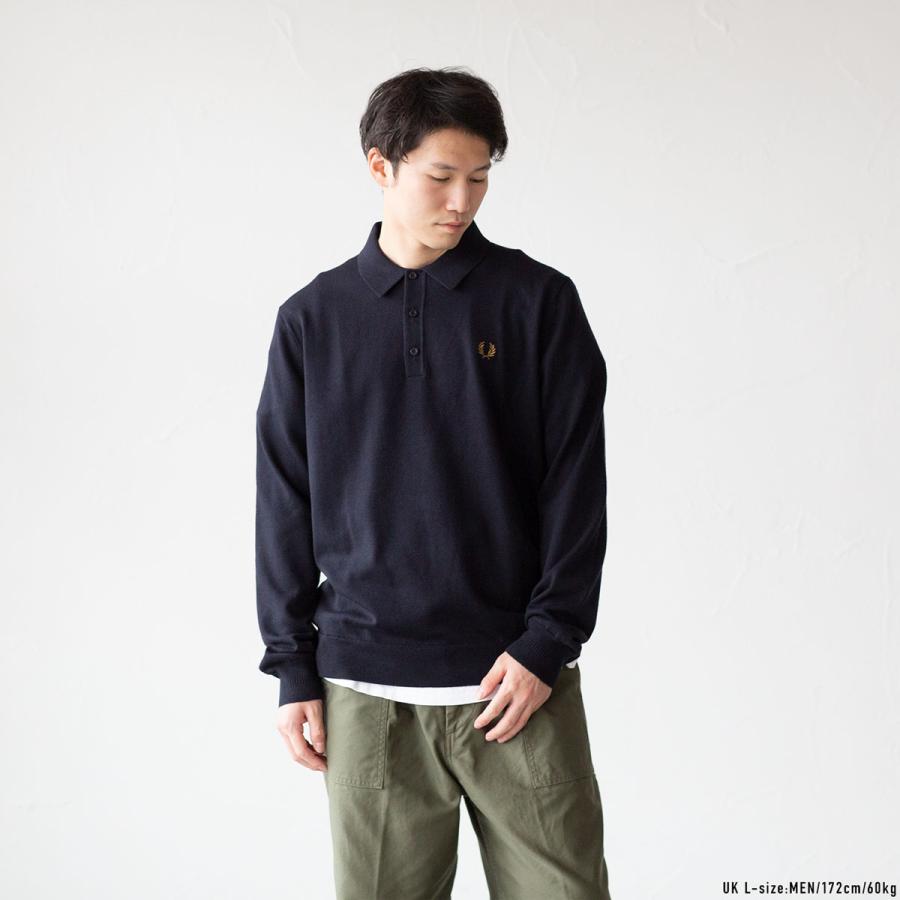 FRED PERRY フレッドペリー ニット ポロシャツ 長袖 K4535 FRED PERRY フレッドペリー ニット ポロシャツ 長袖 K4535