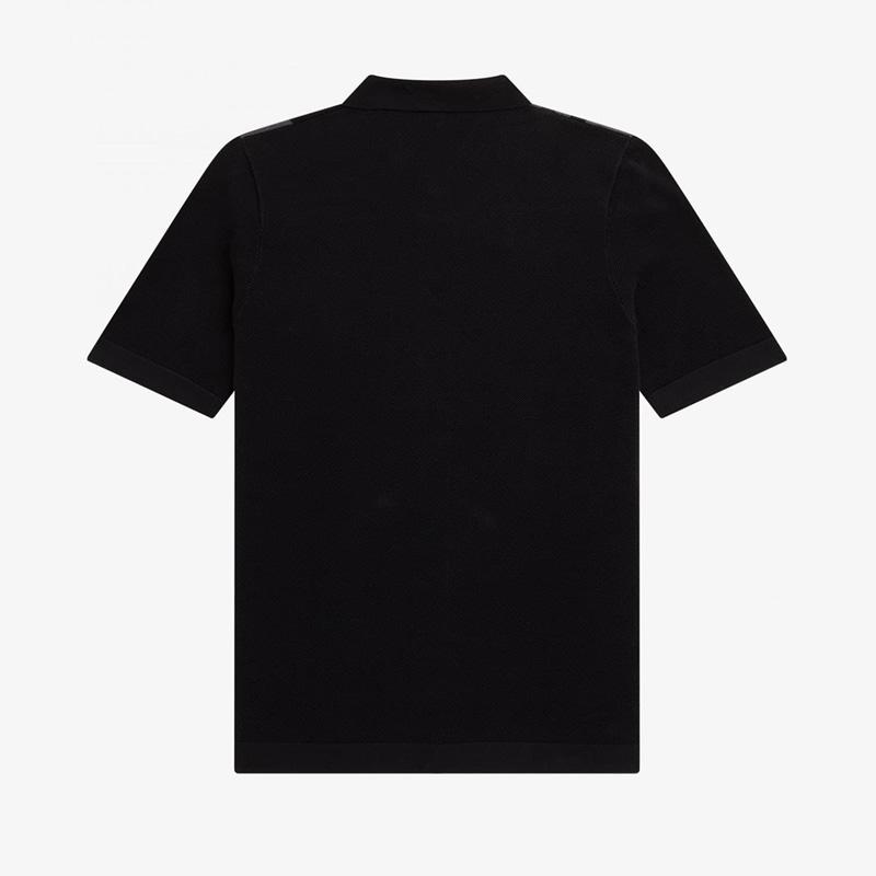 FRED PERRY フレッドペリー ストライプド ニット シャツ K5557 FRED PERRY フレッドペリー ストライプド ニット シャツ K5557
