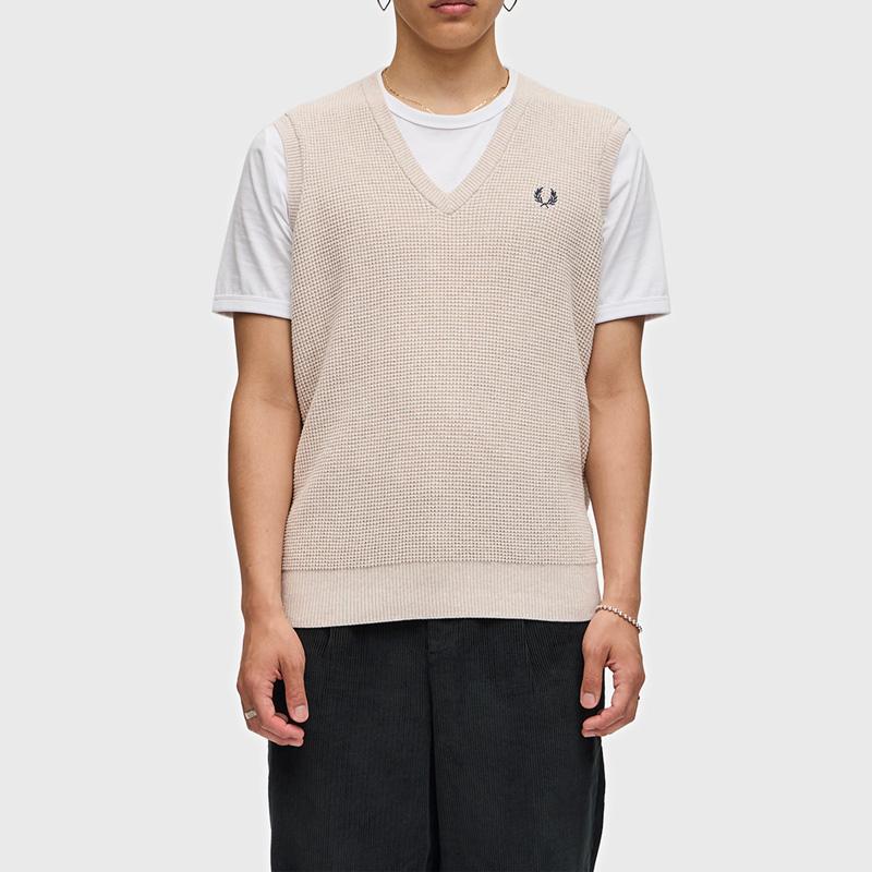 FRED PERRY（フレッドペリー） ワッフル ステッチ ベスト K8556 メンズ 