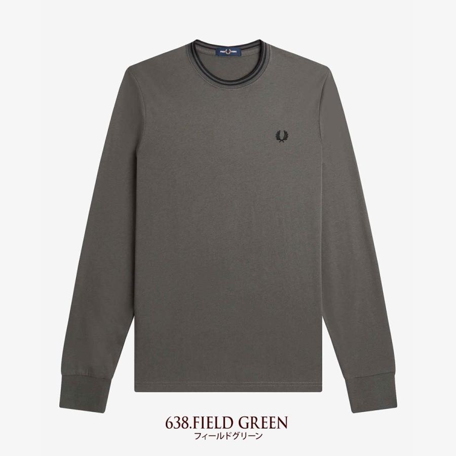 フレッドペリー ツイン ティップド Tシャツ 長袖 FRED PERRY M9602 メンズ レディース リンガーTシャツ｜cocochiya｜03