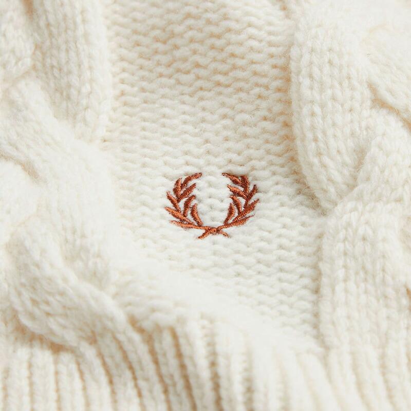 FRED PERRY（フレッドペリー） マフラー ラムウール ケーブル 編み