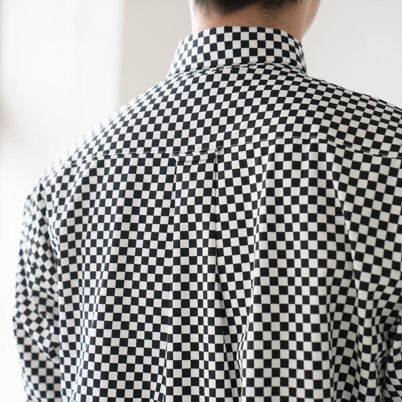 フレッドペリー オーバーサイズ チェック シャツ F4498 10.ホワイト